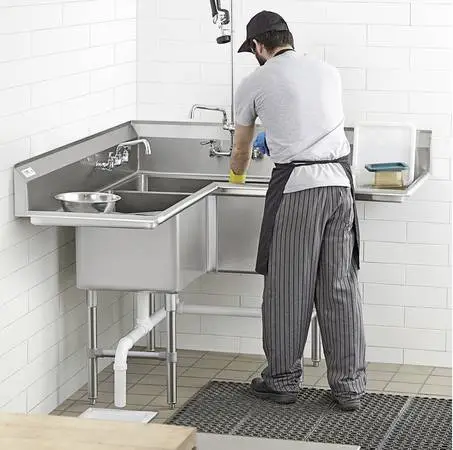 Regency 57 Commerical Corner 3 Compartment Sink - BRAND NEW