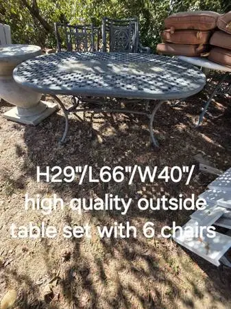 Out door indoor aluminum table set