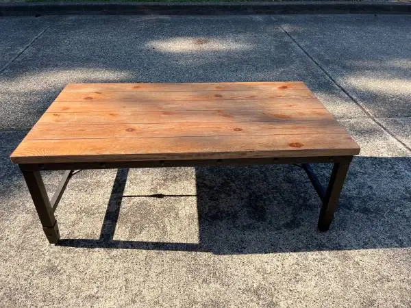 Steve Silver Co. Coffee Table Wood Rustic Wrought Iron Look