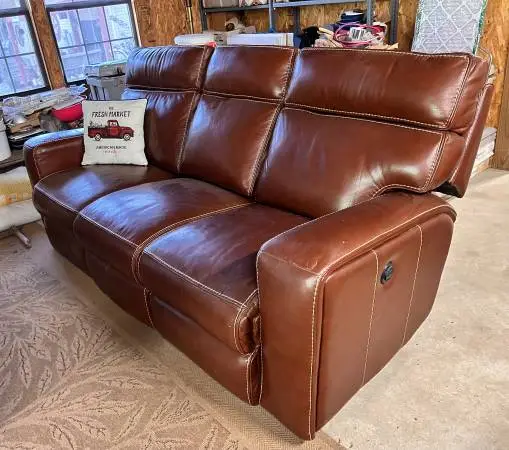 Electric Leather Couch