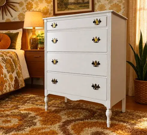 Landstrom antique dresser chest of drawers vintage cottage country
