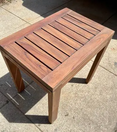 Solid Teak End Table