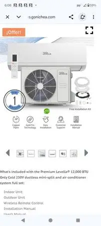 Three excellent premium Levella mini split AC systems REDUCED