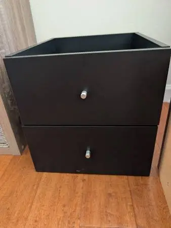 Kallax Insert with 2 drawers - black color