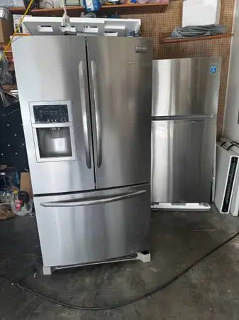Refrigerator- Frigidaire 32dx36wx70h stainless steel