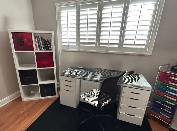 Ikea Alex Desk Set & Standing Cabinet