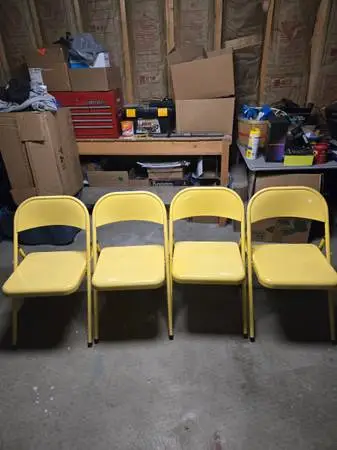 Metal indoor outdoor folding chairs