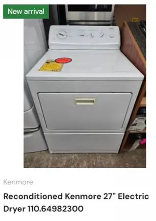 Reconditioned Kenmore 27 Electric Dryer 110.64982300
