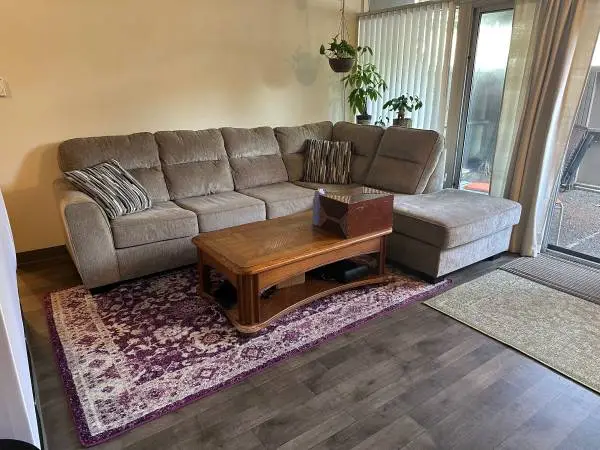 Tan Sectional Sofa Couch (PRICED TO SELL!)