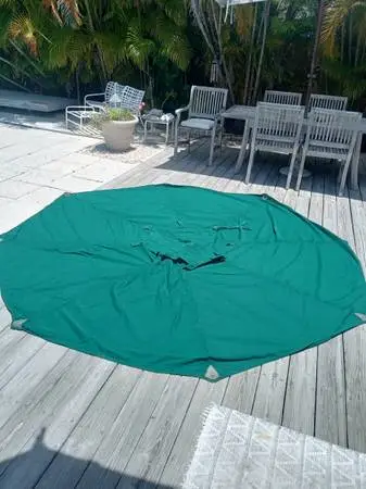 FABRIC for 11 /8 spoke umbrella/heavy canvas/green