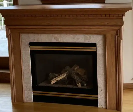 Gas Fireplace Insert & Solid Oak Mantel Bundle – Already Uninstalled