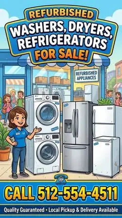 Refurbished Washers, Dryer Refrigerator For Sale