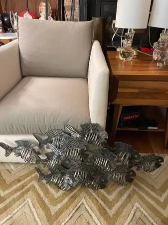 METAL FISH SCULPTURE WALL ART  ( Nice !!! )