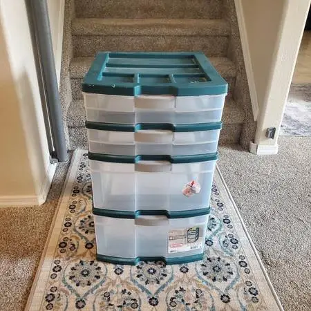 Office Organizer With 4-Drawer Dresser Closet Storage