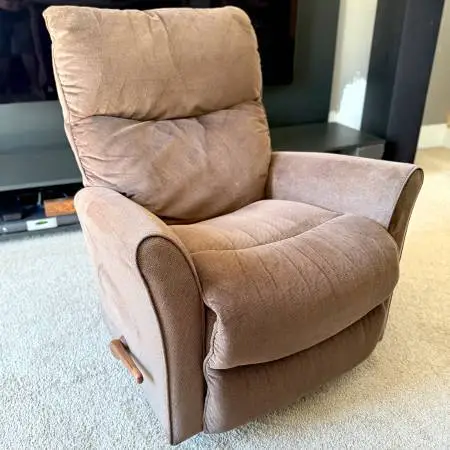 La-Z-Boy Rowan Recliner with Rocking Motion, Brown Fabric