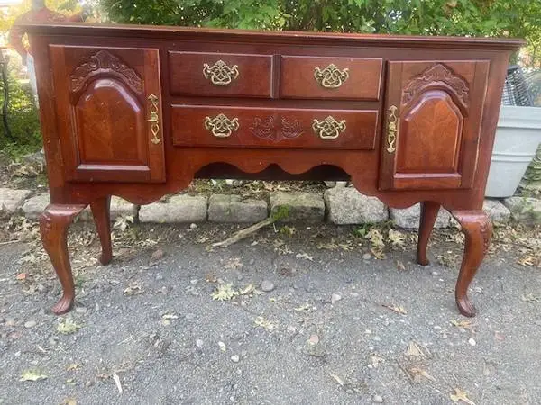 Vintage cherry Queen Ann style buffet server