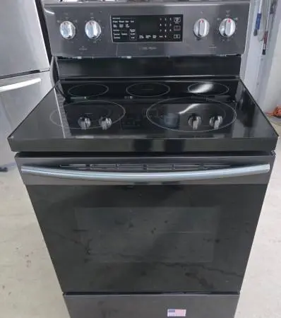 Newer Samsung black stainless 5-burner range/oven