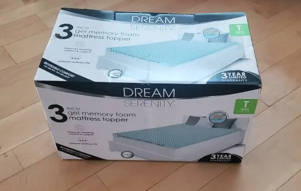 Dream Serenity Twin Gel Memory Foam 3 Mattress Topper