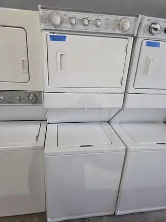 27 Whirlpool stacked washer and electric dryer
