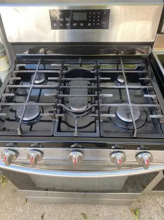 GE gas stove delivered and installed