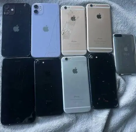 Lot of 9 Apple iPhone Mixed Multiple Untested iPhones PARTS ONLY AS IS iPod