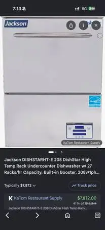 Jackson commercial dishwasher Hp