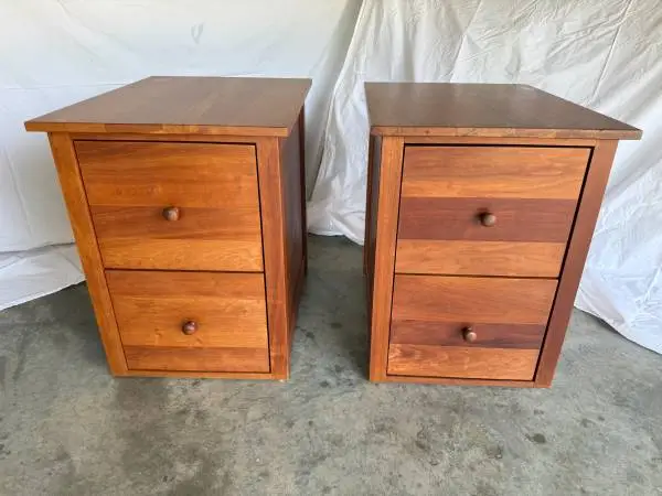Matching set of solid wood file cabinets