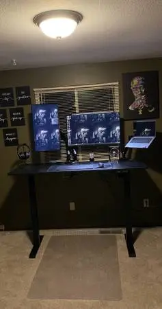 Electric Standing Desk, 63 Inch Adjustable Height Sit Stand Work Table
