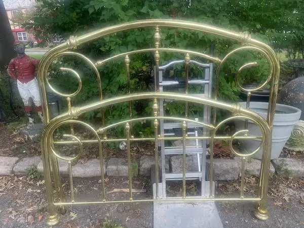 Vintage blown brass plated queen size bed