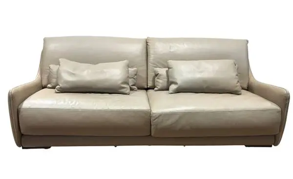 Roche Bobois Italian Leather Sofa Original Long