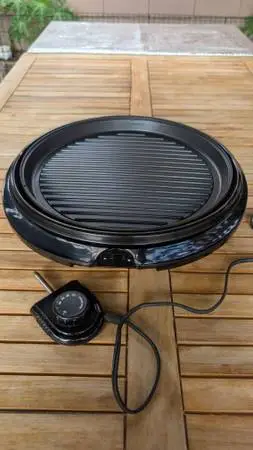 Electric Indoor Grill Pan 13 Round Nonstick 1200W - Model FR3