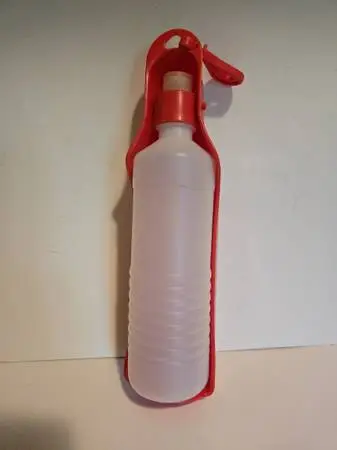 Portable Pet Dog Cat Water Dispenser Bottle w/Bowl