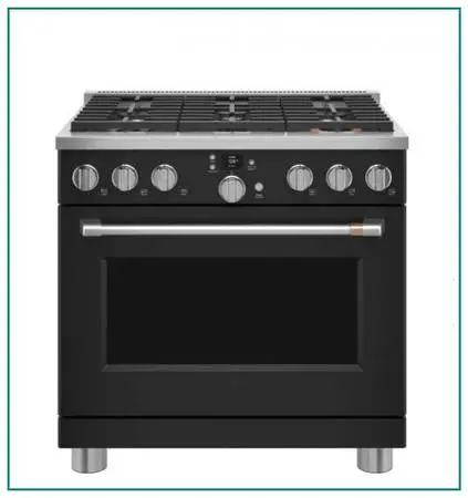 Café 36 Freestanding Dual Fuel True Convection Range Matte Black