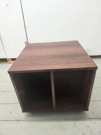 Danish Mid Century Modern Rosewood Record Cabinet Side Table Cube Unit