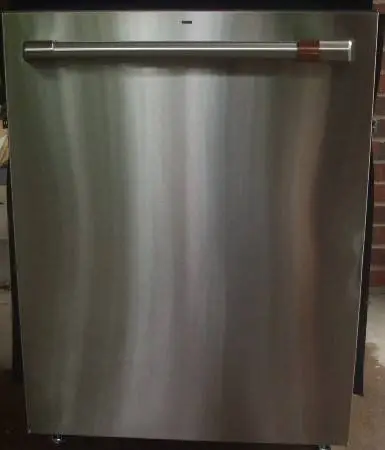 GE Cafe stainless steel dishwasher with hidden controls