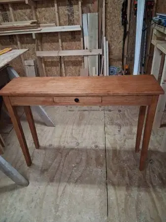 Newly manufactured Solid Cherry Entrance Tables/Live Edge Coffee Table