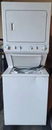 Stacked working washer and dryer