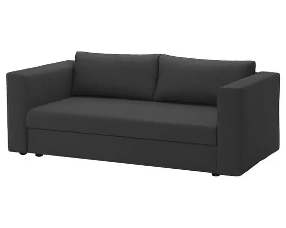 SKÖNABÄCK Sleeper sofa, Knisa dark gray
