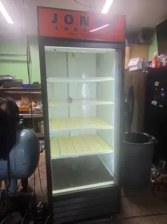 Jones bev air 27 cubic  glass door commercial cooler refrigera
