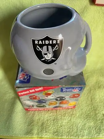 VINTAGE AUTHENTIC NFL SOUVENIR FOOTBALL HELMET RAIDERS NEW