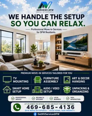 Just Moved? TV Mounting • Furniture Assembly • Curtains & Pictures