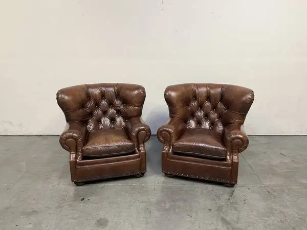 Restoration Hardware Leather Chairs