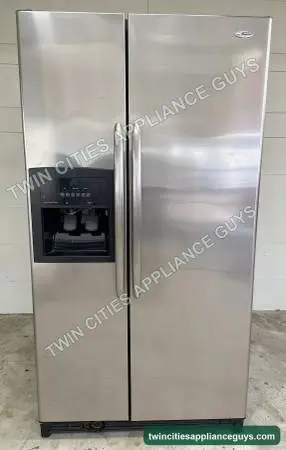 Amana 25.1 Cu Ft Side-by-Side, Ice & Water — Stainless — $200