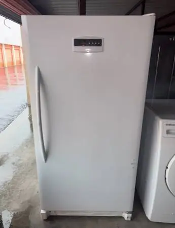 White Frigidaire Standing Freezer