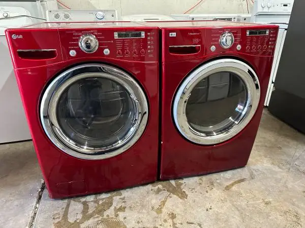 LG WASHER AND ELECTRIC DRYER FRONTLOAD RED SET