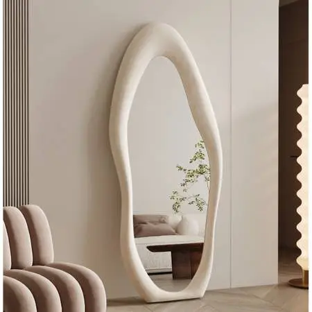 New 63x24 Full Length Mirror, Wavy Arched Floor Mirror — $80