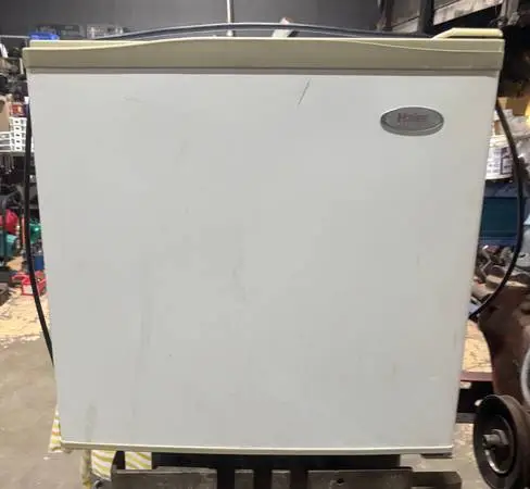 microwave and small refrigerator (dorm, office, etc. )