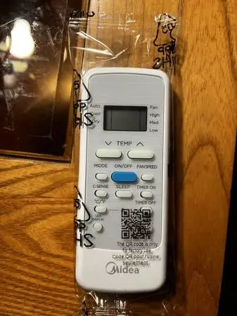 New In Plastic Wrap Remote For Midea AC Unit Shown In Photos