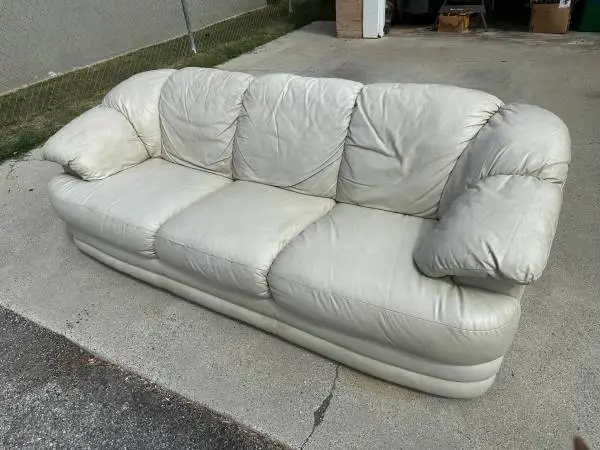 Free Off White Leather Sofa Couch