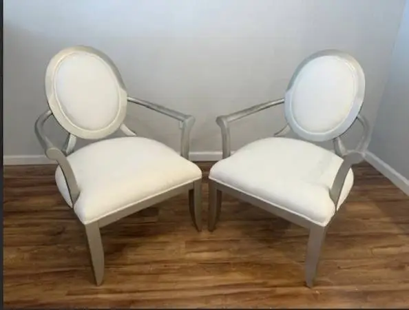 Barbara Barry Style Pair of Upholstered Chairs